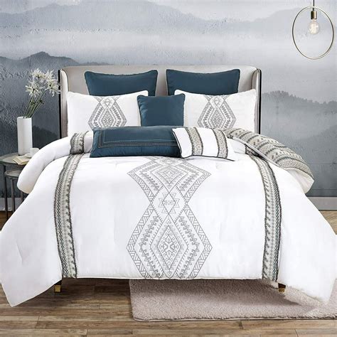 Sapphire Home Luxury 8 Piece Kingcalifornia King Comforter Set With