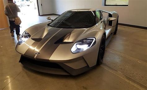 2017 Ford Gt Shows Up At Palo Alto Ford Center Dressed In Silver