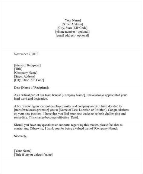 Due to this, the management of the company is often asked for an apology you may find this letter to be not in accordance with your situation. Transfer Offer Letter Template - 5+ Free Word, PDF Format ...