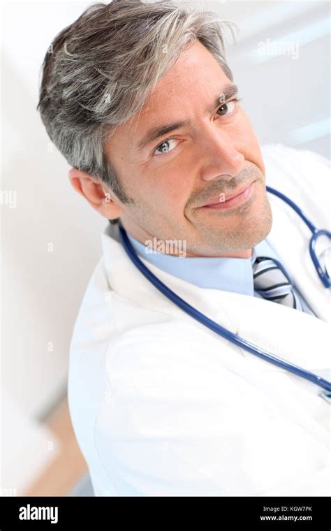 Portrait Of Handsome Doctor Stock Photo Alamy