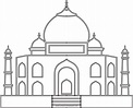 Dibujo De Taj Mahal Para Colorear - Ultra Coloring Pages