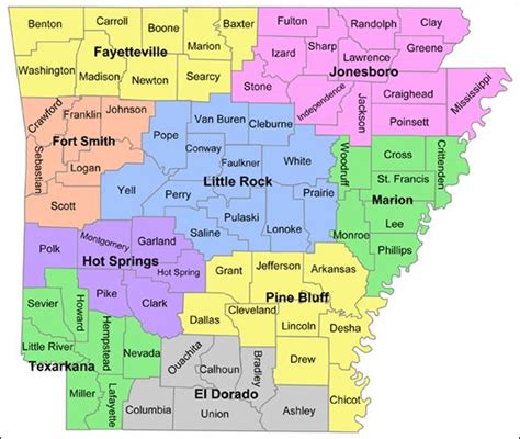 Arkansas County By County Arkansas Usa Arkansas