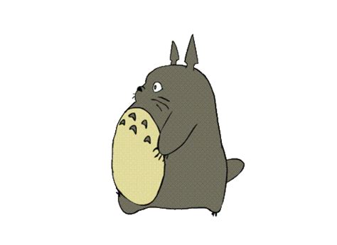 Bring your texts to life with these anime stickers. transparent totoro gif | WiffleGif