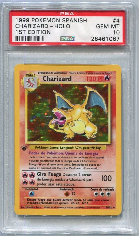 How to get something similar to the 1st edition charizard but for the low low. Pokemon Spanish 1st Edition Charizard Base Set 4/102, PSA 10 Gem Mint #Pokemon #PSA10 | Pokemon ...