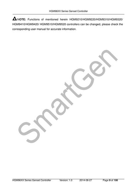 smartgen hgm9610 single unit self start genset controller auto power switching