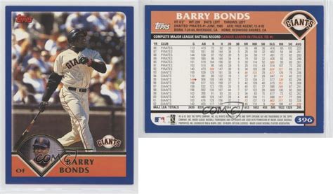 Barry bonds baseball card giants. 2003 Topps #396 Barry Bonds San Francisco Giants Baseball ...