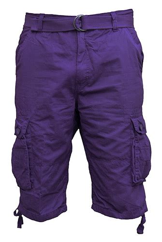 Purple Cargo Shorts 6 Pocket