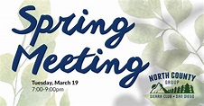 NCG: Spring Meeting | North County Group – Sierra Club S.D.