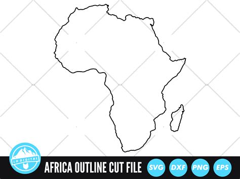Digital Silhouette Svg Files For Cricut Africa Frame Africa Map Frame