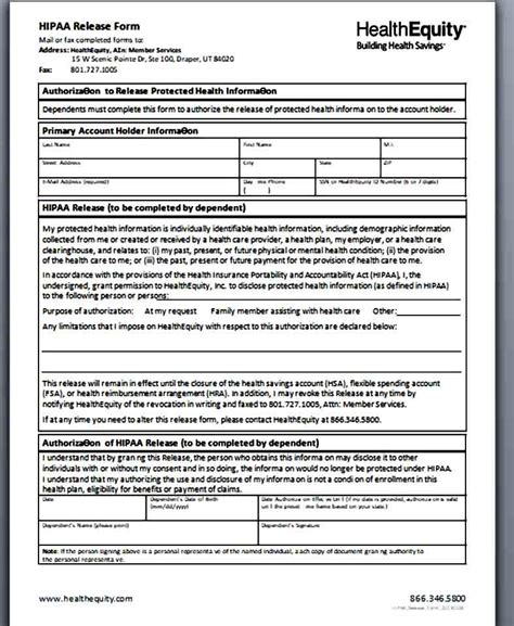Hipaa Release Forms Template Hipaa Medical Information Health
