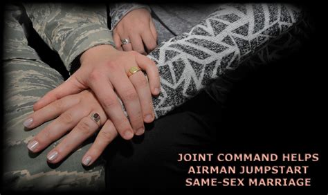 Dvids News Joint Command Helps Airman Jumpstart Same Sex Marriage