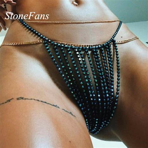 Bridal Crystal Thong Panties Lingerie Burlesque Belly Wasit Showgirl G