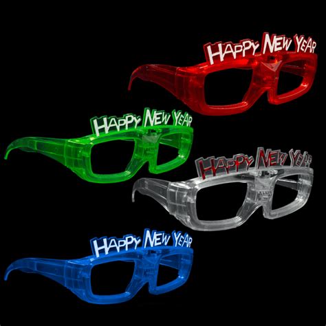 Sound Activated Light Up Happy New Year Glasses