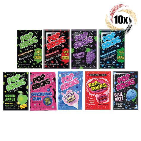 10x Packs Pop Rocks Variety Flavor Popping Candy 33oz Mix And Match