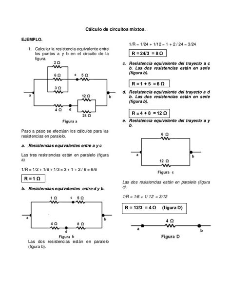 Circuitos Mixtos Eléctricos Y Ejercicios Resueltos