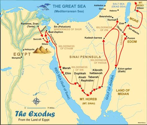 The Exodus From Egypt Bible Maps Bible History Bible Mapping