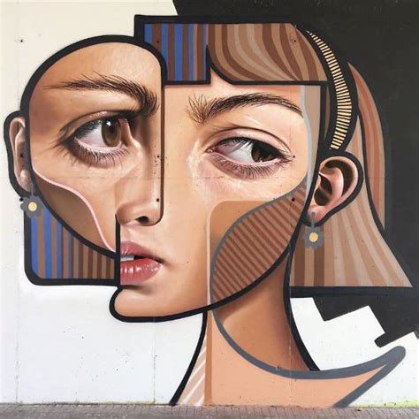 Post Neo Cubism Mural Unik Karya Miguel Agel Belinchos