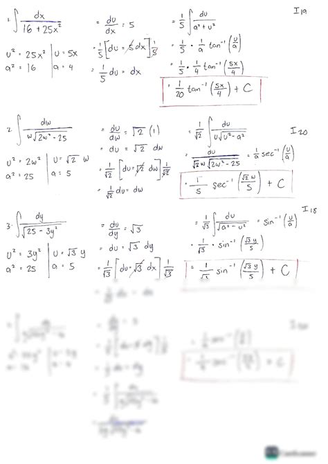 Solution Calculus Integral Of Inverse Trigonometric Functions Studypool