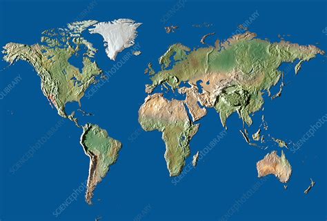 Map Of The Earth Stock Image E0500615 Science Photo Library