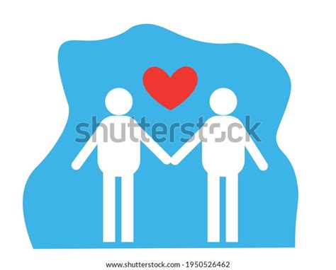 Two Silhouettes Gay Men Holding Hands Stock Vector Royalty Free 1950526462 Shutterstock