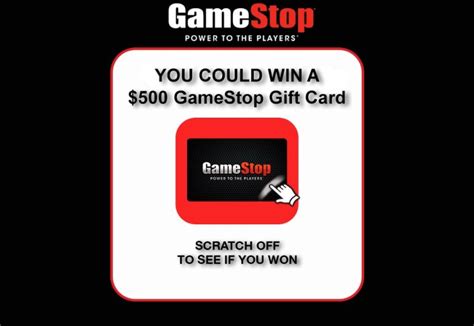 Gamestop Powerup Rewards Instant Win Promotion Win 500 T Card