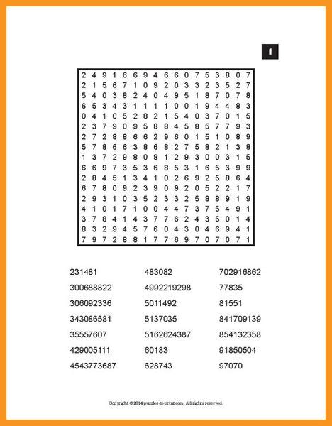 Printable Number Word Search Cool2bkids Free Printable Number Word
