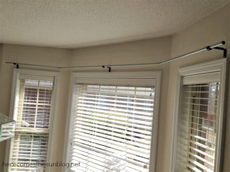 Diy Bay Window Curtain Rod For Less Than 10