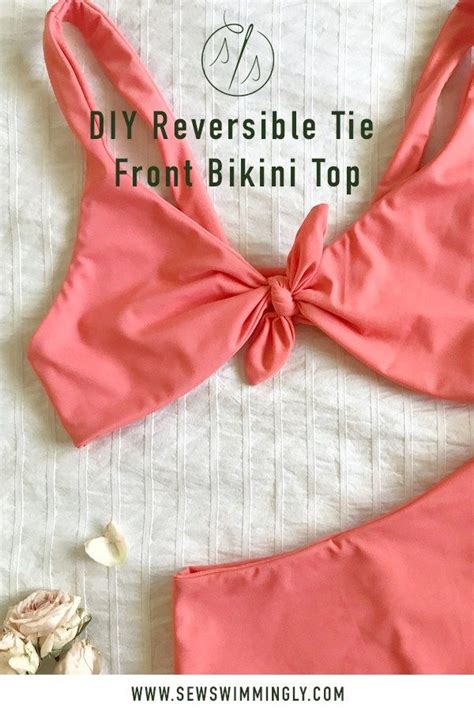 Diy Reversible Tie Front Bikini Top Sewing Swimwear Bikini Sewing Diy Bathing Suit