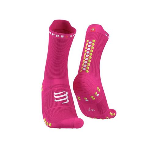 Compressport Calcetines De Running Pro Racing Socks V40 Run High Fluo Pinkprimerose