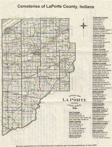 Laporte Indiana Map Laporte County Indiana Genealogy