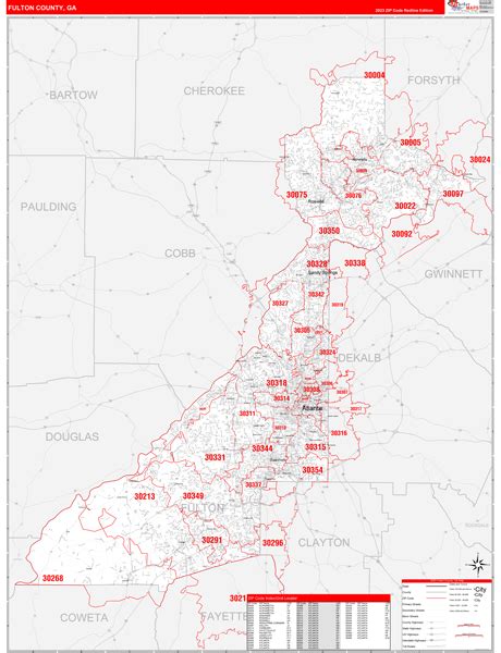 Fulton County Ga Zip Code Maps Red Line