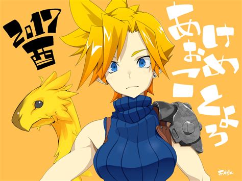 Cloud Strife And Chocobo Final Fantasy And 1 More Drawn By Asurin