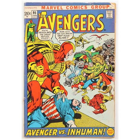 1972 The Avengers Issue 95 Marvel Comic Book Pristine Auction