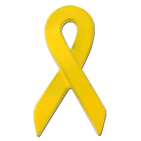 Yellow Awareness Ribbon Lapel Pin Pinline