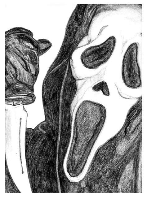 This Is A Illustration I Did Of Ghost Face From The Movie Scream