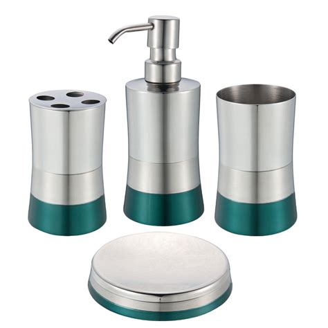 Stainless Steel Bath Set Soap Dispenser Toothbrush Holder Soap Dish