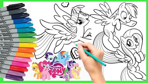 Kuda Poni Mewarnai My Little Pony Coloring Rainbow Dash Fluttershy