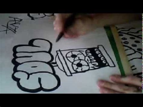 Graffiti #facile a faire sur papier # - YouTube