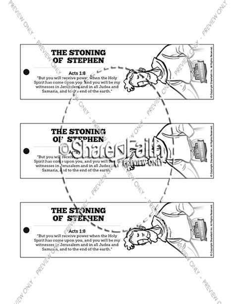 Acts 7 The Stoning Of Stephen Bible Bookmarks Clover Media