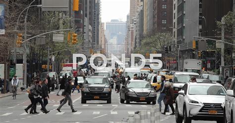 Crowd Of People Walking Crossing Street In New York City Slow Motion