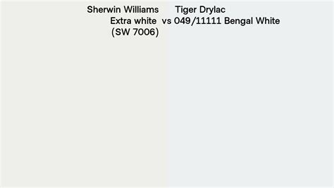 Sherwin Williams Extra White Sw Vs Tiger Drylac Bengal
