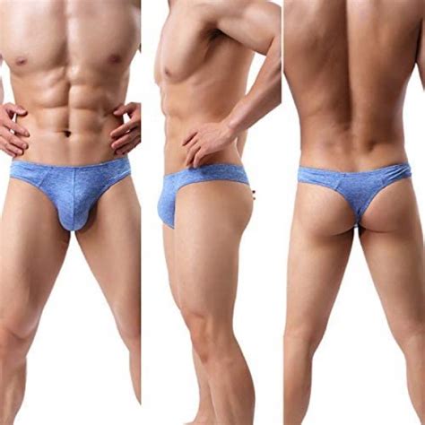 Kamuon Men’s Sexy Stretchy Bulge Pouch T Back Thongs Underwear G String Undies At Men’s Clothing