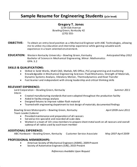 Engineer resume objective examples although resume objectives have largely become replaced by career summaries , there are still times when they are worth including. FREE 10+ Sample Objective For Resume Templates in MS Word ...