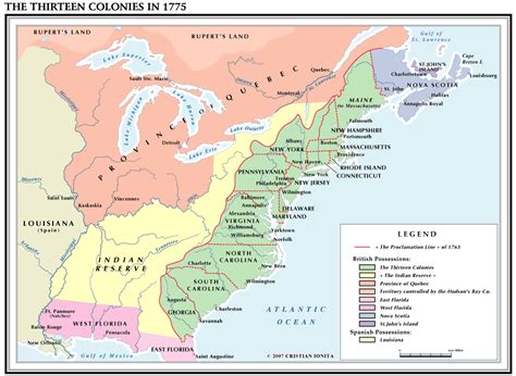 13 Colonies Map With Capitals