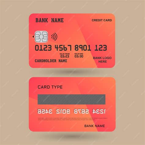 Premium Vector Realistic Vector Credit Card Template Credit Card