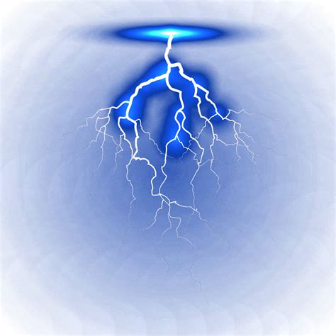 Electric Current Lightning Electricity Blue Flash Png Download 1000