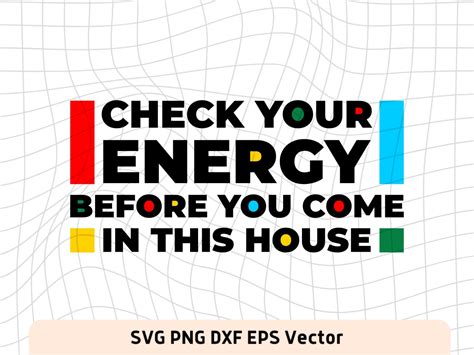 Check Your Energy Doormat Svg Vectorency