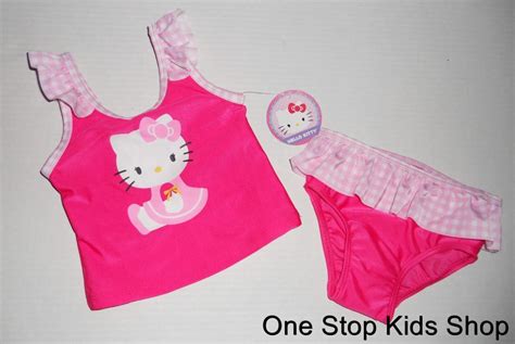 Hello Kitty Girls 2t 3t 4t Swimsuit Bikini Bathing Suit