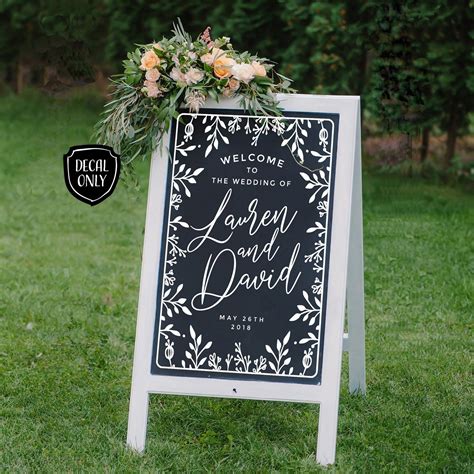 Personalized Wedding Decal Diy Wedding Signs Welcome To Etsy