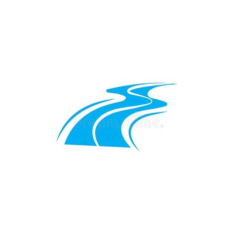 River Logo Template Vector Symbol Stock Vector Illustration Of Water